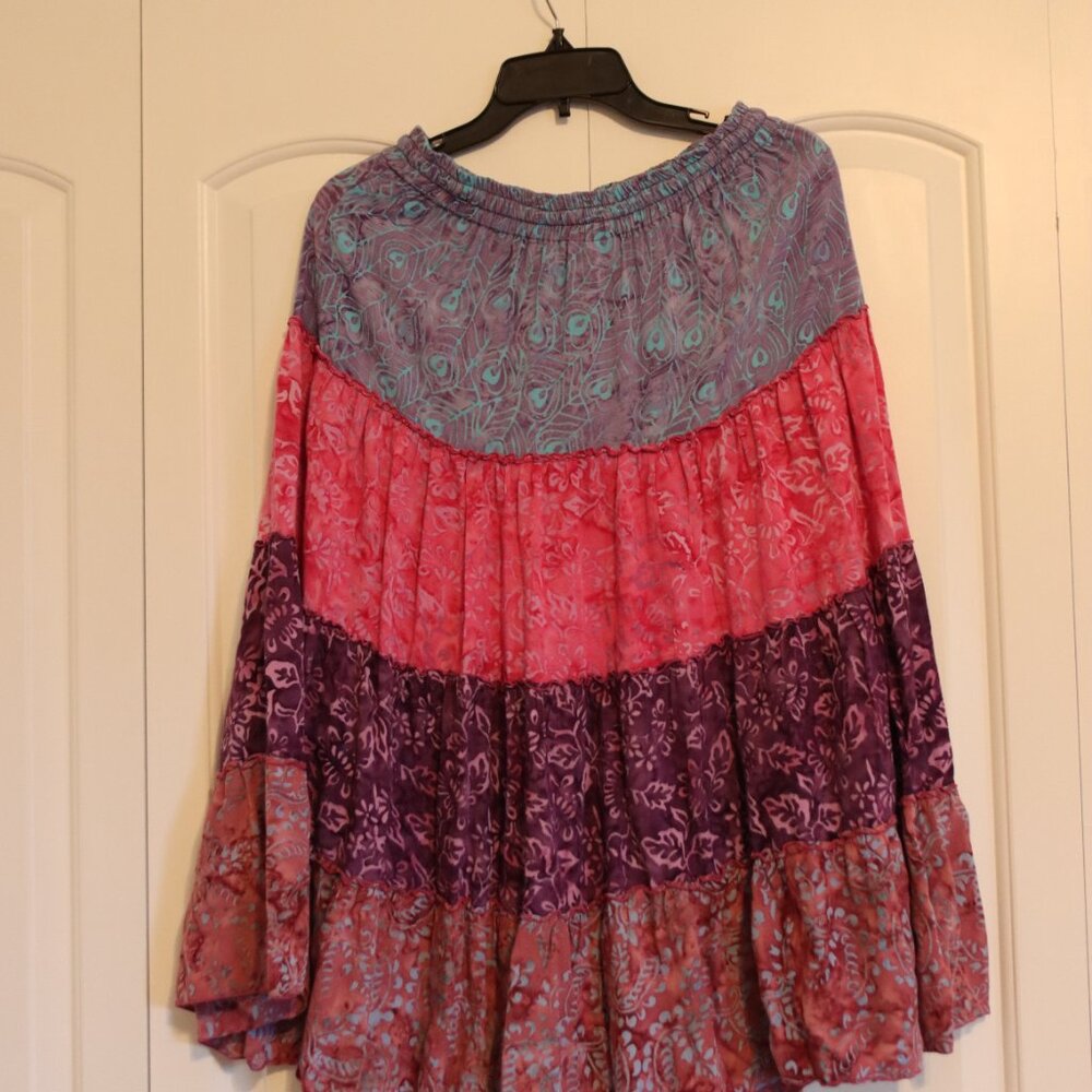 Hand Kreation Skirt One Size Boho, 100% Rayon festival, colorful, casual - Picture 3 of 12